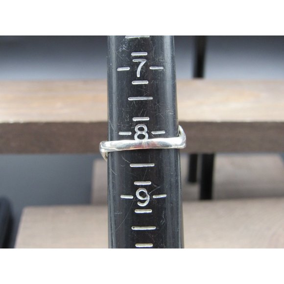 Size 8.25 Sterling Silver Fancy Swirling Shell Finger Band Ring Vintage - Picture 5 of 7